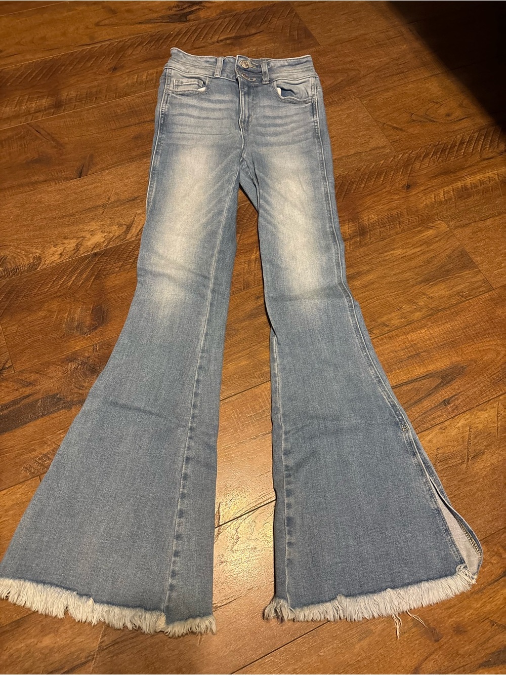ZENANA Flare Jeans With Split Hem Size 24